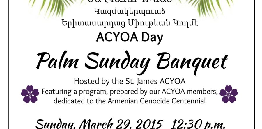 Palm Sunday ACYOA Day Banquet